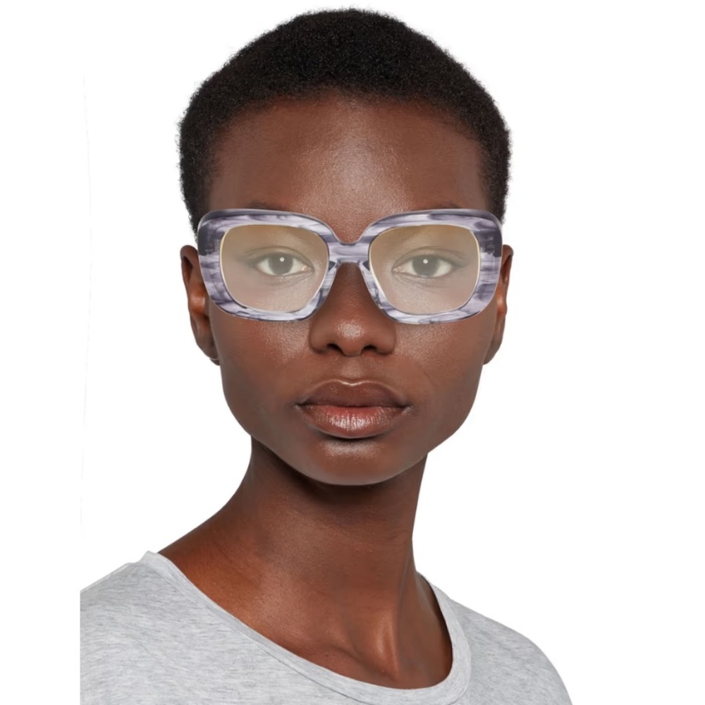 New OLIVER PEOPLES
Nella oversized square-frame marbled acetate sunglasses